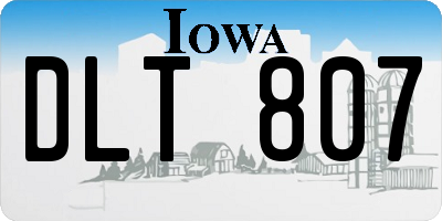IA license plate DLT807