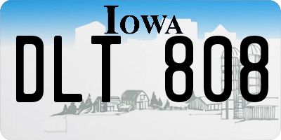 IA license plate DLT808
