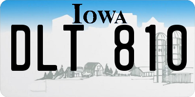 IA license plate DLT810
