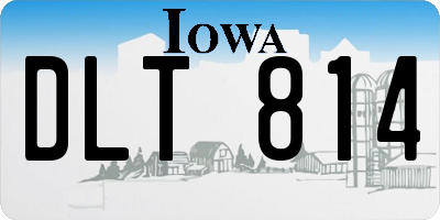 IA license plate DLT814