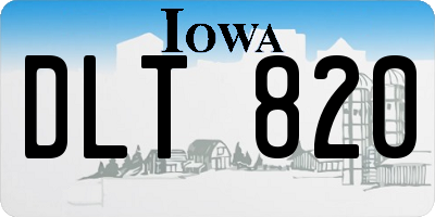 IA license plate DLT820