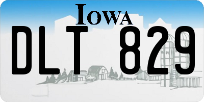 IA license plate DLT829
