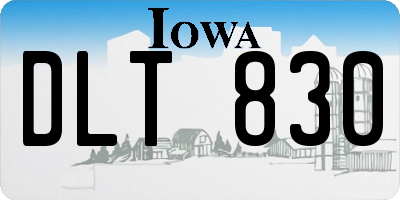 IA license plate DLT830