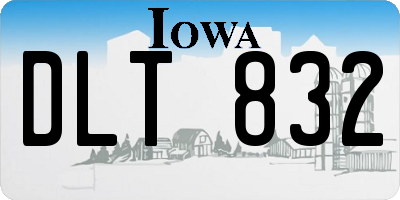 IA license plate DLT832