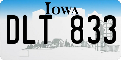 IA license plate DLT833