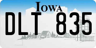 IA license plate DLT835