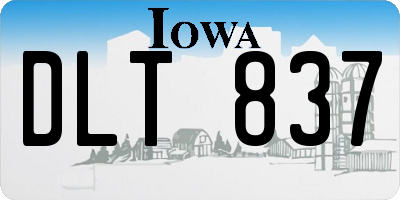 IA license plate DLT837