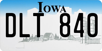 IA license plate DLT840