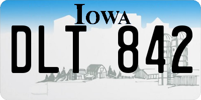 IA license plate DLT842