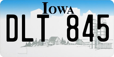 IA license plate DLT845