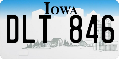 IA license plate DLT846