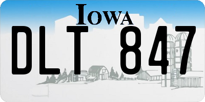 IA license plate DLT847