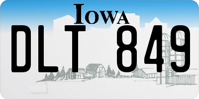 IA license plate DLT849