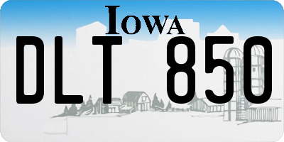 IA license plate DLT850