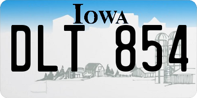 IA license plate DLT854