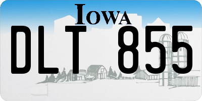 IA license plate DLT855