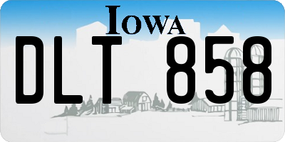 IA license plate DLT858