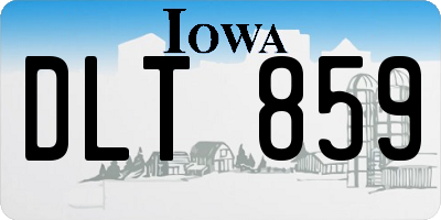 IA license plate DLT859