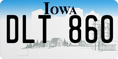 IA license plate DLT860