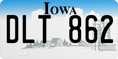 IA license plate DLT862