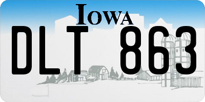 IA license plate DLT863