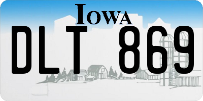 IA license plate DLT869