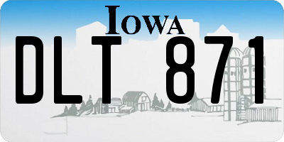 IA license plate DLT871