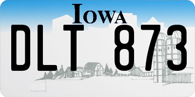 IA license plate DLT873