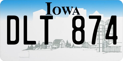 IA license plate DLT874