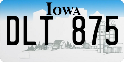 IA license plate DLT875