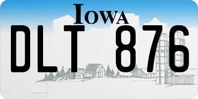 IA license plate DLT876