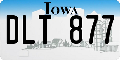 IA license plate DLT877