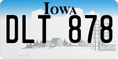 IA license plate DLT878