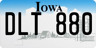 IA license plate DLT880