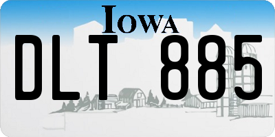 IA license plate DLT885