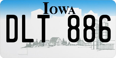 IA license plate DLT886