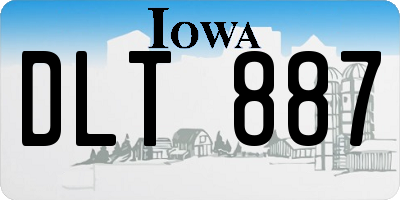 IA license plate DLT887