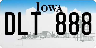 IA license plate DLT888