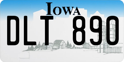 IA license plate DLT890