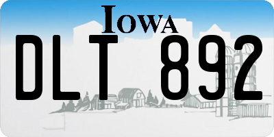 IA license plate DLT892