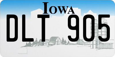 IA license plate DLT905