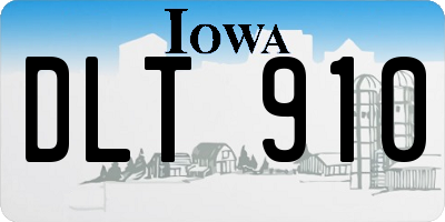 IA license plate DLT910