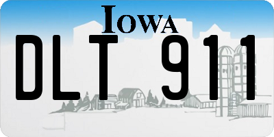 IA license plate DLT911