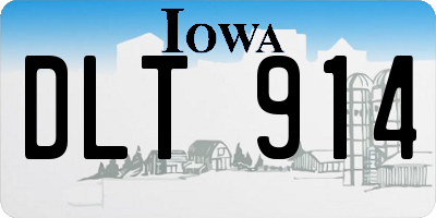 IA license plate DLT914