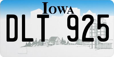 IA license plate DLT925