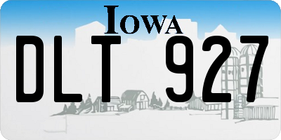IA license plate DLT927