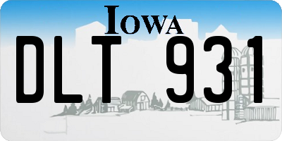 IA license plate DLT931