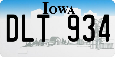 IA license plate DLT934