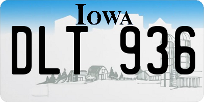 IA license plate DLT936