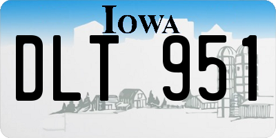 IA license plate DLT951